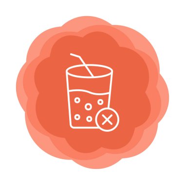 Meyve suyu işareti yok. Web simgesi basit illüstrasyon 