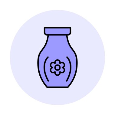 sake in jar simgesi, düz vektör illüstrasyonu