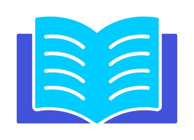 Basit düz web Açık Kitap simgesi tasarımı