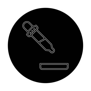 Pipette düz renk vektör ikonu tasarımı 