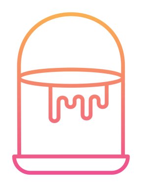 Boya kovası simge vektör çizim