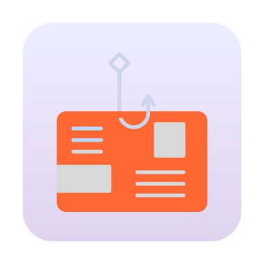 E- posta phishing satır simgesi. Mobil konsept ve web tasarımı için posta dolandırıcılığı stili işareti. Sembol, logo çizimi. Vektör grafikleri