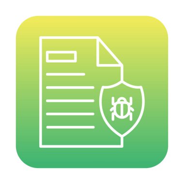 Hata kalkanı simgesi, vektör illüstrasyonlu dosya simgesi 