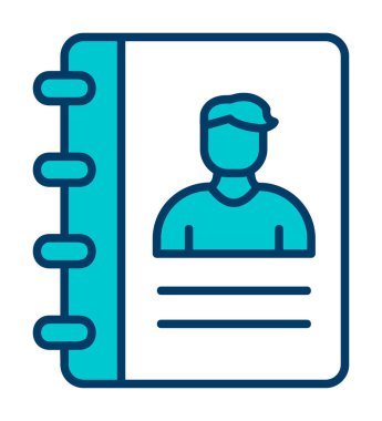 Kişi Kitabı simgesi, vektör illüstrasyonu