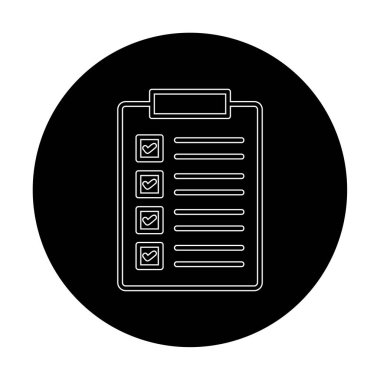 Kontrol Listesi web simgesi, vektör illüstrasyonu 