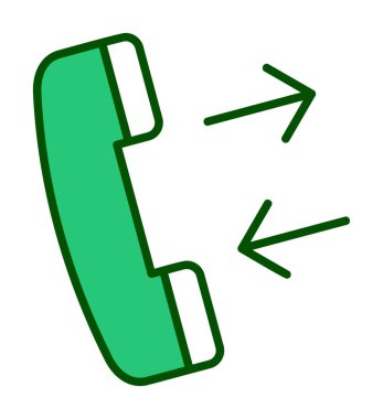 Basit telefon arama simgesi, vektör tasarımı