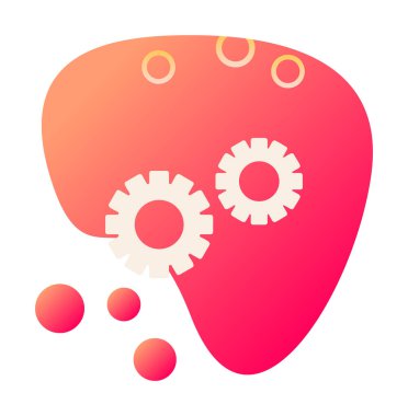 Gears'ı web simgesi, vektör çizim 