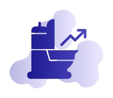 Ok simgesi vektör illüstrasyonlu idrar 