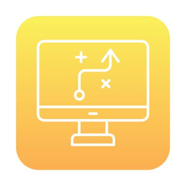 Basit Strateji simgesi, vektör illüstrasyonu