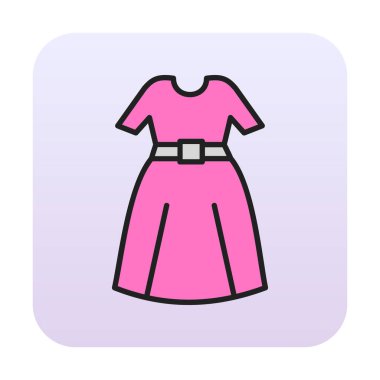 elbise web simgesi, vektör illüstrasyonu