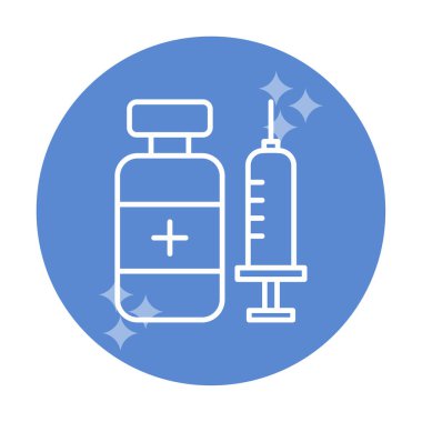 Aşı simgesi vektör tasarımlı şırınga