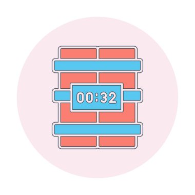 Zaman bombası ikonu vektör illüstrasyonu.