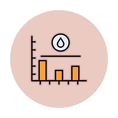 Şeker seviyesi grafik simgesi, vektör illüstrasyonu  