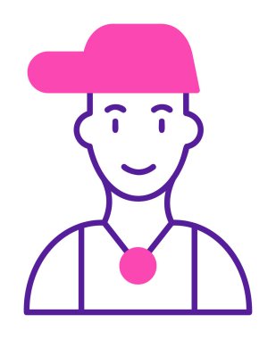 Rapçi. Web simgesi basit illüstrasyon