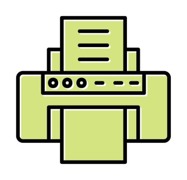 Yazıcı simgesi vektör illüstrasyonu