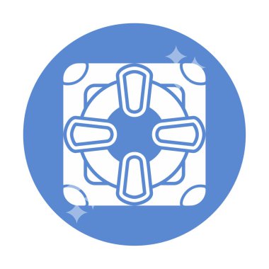 Lifesaver yassı simgesinin vektör çizimi, cankurtaran sembolü  