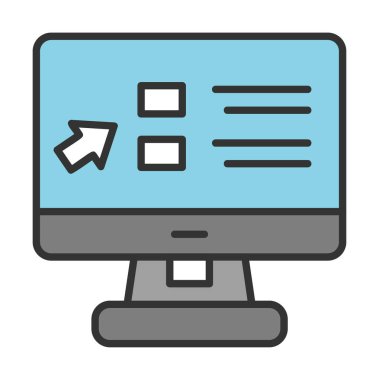 Basit Online Course Üniversitesi simgesi, vektör illüstrasyonu