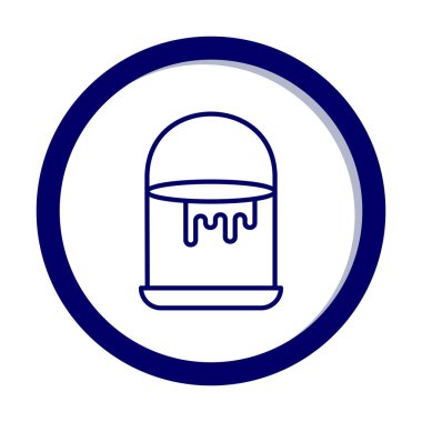 Boya kovası simge vektör çizim