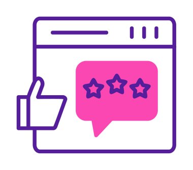 Basit düz geribildirim ikonu vektör çizimi 