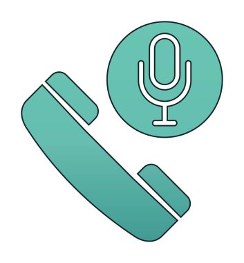 Basit Arama Kaydı simgesi, vektör illüstrasyonu