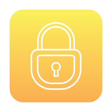 asma kilit web simgesi, vektör illüstrasyonu 