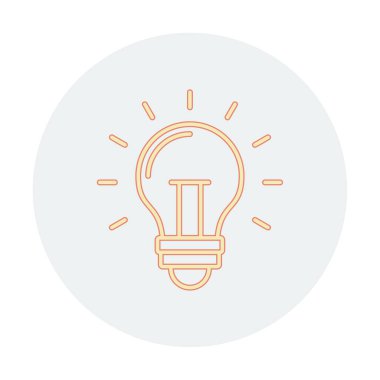 Ampul simgesi beyaz arkaplanda izole edildi 