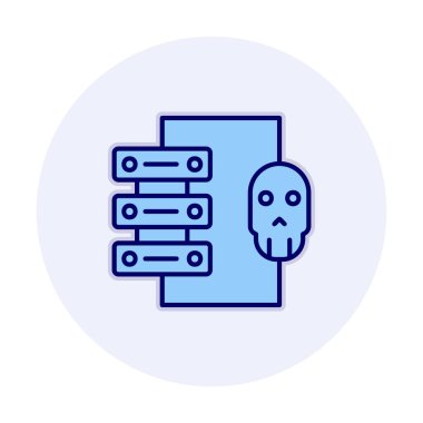 veri merkezi ve ikon vektör illüstrasyon tasarımı hacklenmesi