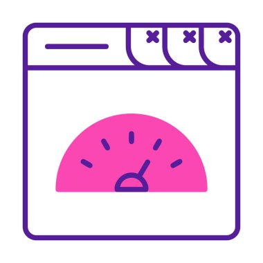 Sayfa hız simgesi, vektör illüstrasyonu