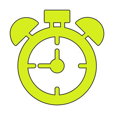 Alarm saati web simgesi, vektör illüstrasyonu