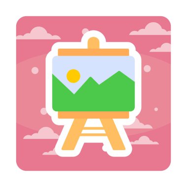 düz basit boyama simgesi, vektör illüstrasyon tasarımı