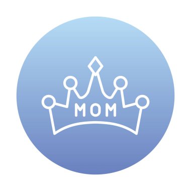 Anne tacı simgesi, vektör illüstrasyonu 