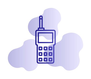 Telsiz Talkie vektör illüstrasyon tasarımı