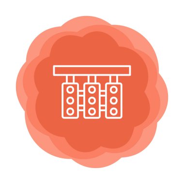 Trafik ışıkları web simgesi, vektör çizim 