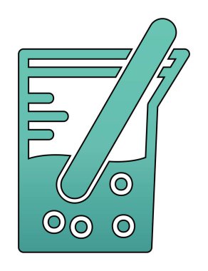 Beaker modern simgesinin vektör illüstrasyonu                          