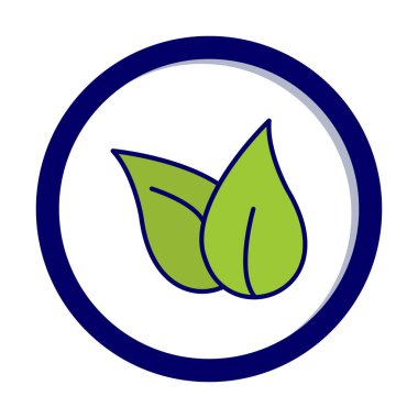 ekoloji sembolü, yaprak simgesi, vektör illüstrasyon grafiği