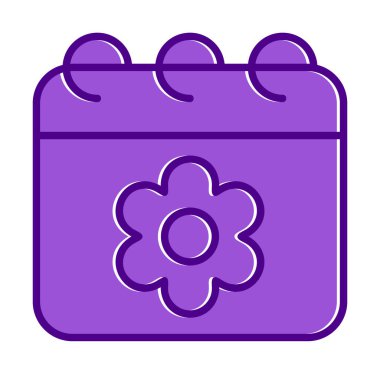 Sakura tarih simgesi, vektör çizimi 