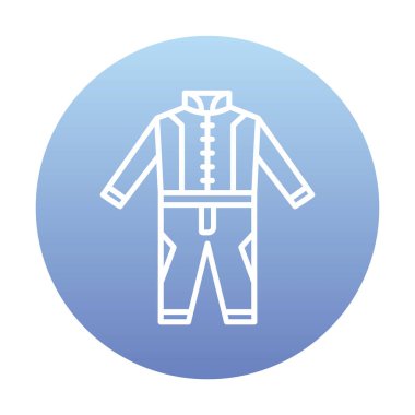 Race Suit web simgesi, vektör illüstrasyonu