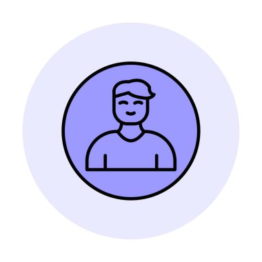 Profil simgesi vektör illüstrasyonu