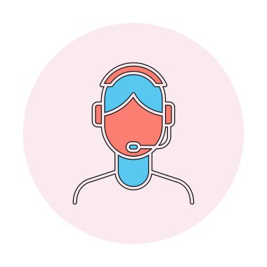 Vektör olarak Müşteri Hizmetleri Ajanı simgesi. logotype