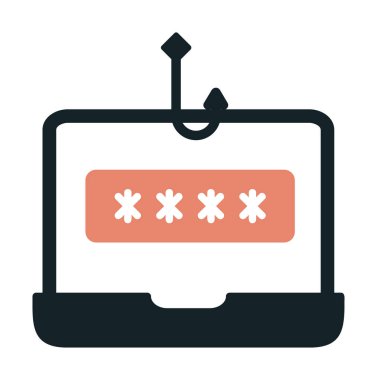 düz Phishing simgesi, düz tasarım illüstrasyon tasarımı