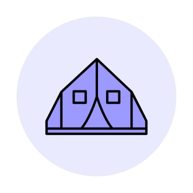 çadır simgesi, vektör çizimi  