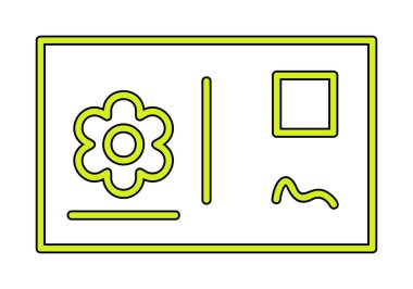 Kartpostal simgesi, vektör illüstrasyonu basit tasarım