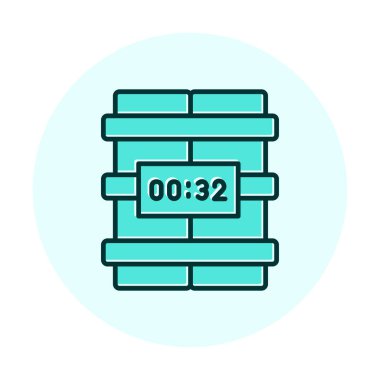 Zaman bombası ikonu vektör illüstrasyonu.