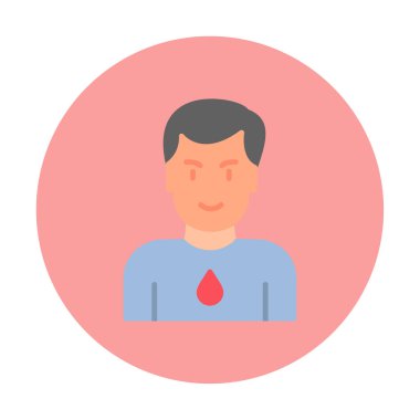 Basit Survivor kişi avatar simgesi, vektör illüstrasyonu