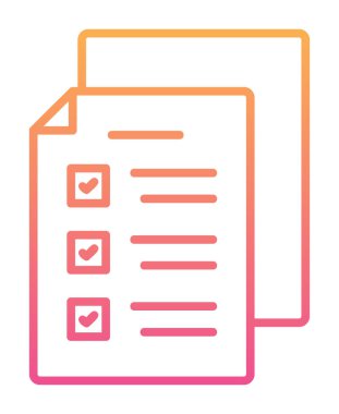 Sınav simgesi vektör illüstrasyonu 