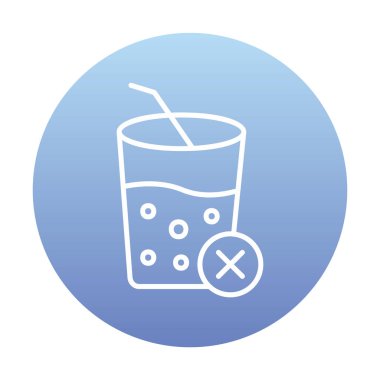 Meyve suyu işareti yok. Web simgesi basit illüstrasyon 