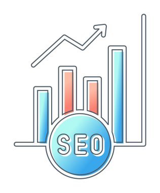 Basit Analitik simge, vektör illüstrasyonu