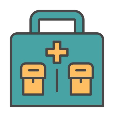 İlk yardım kiti vektör illüstrasyonu