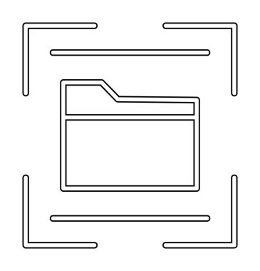 Basit Dizin Tarayıcı simgesi vektör illüstrasyon tasarımı