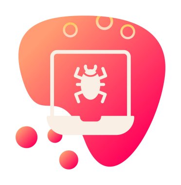 dizüstü bilgisayar simgesi, vektör illüstrasyonu basit tasarım